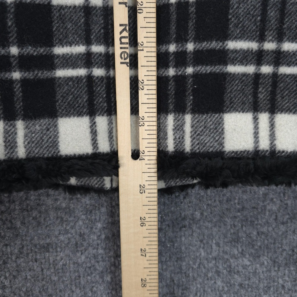 Woolrich Vest Womens Small Black White Moccasin Plaid Wool Fleece Lined Outdoors - Picture 12 of 12